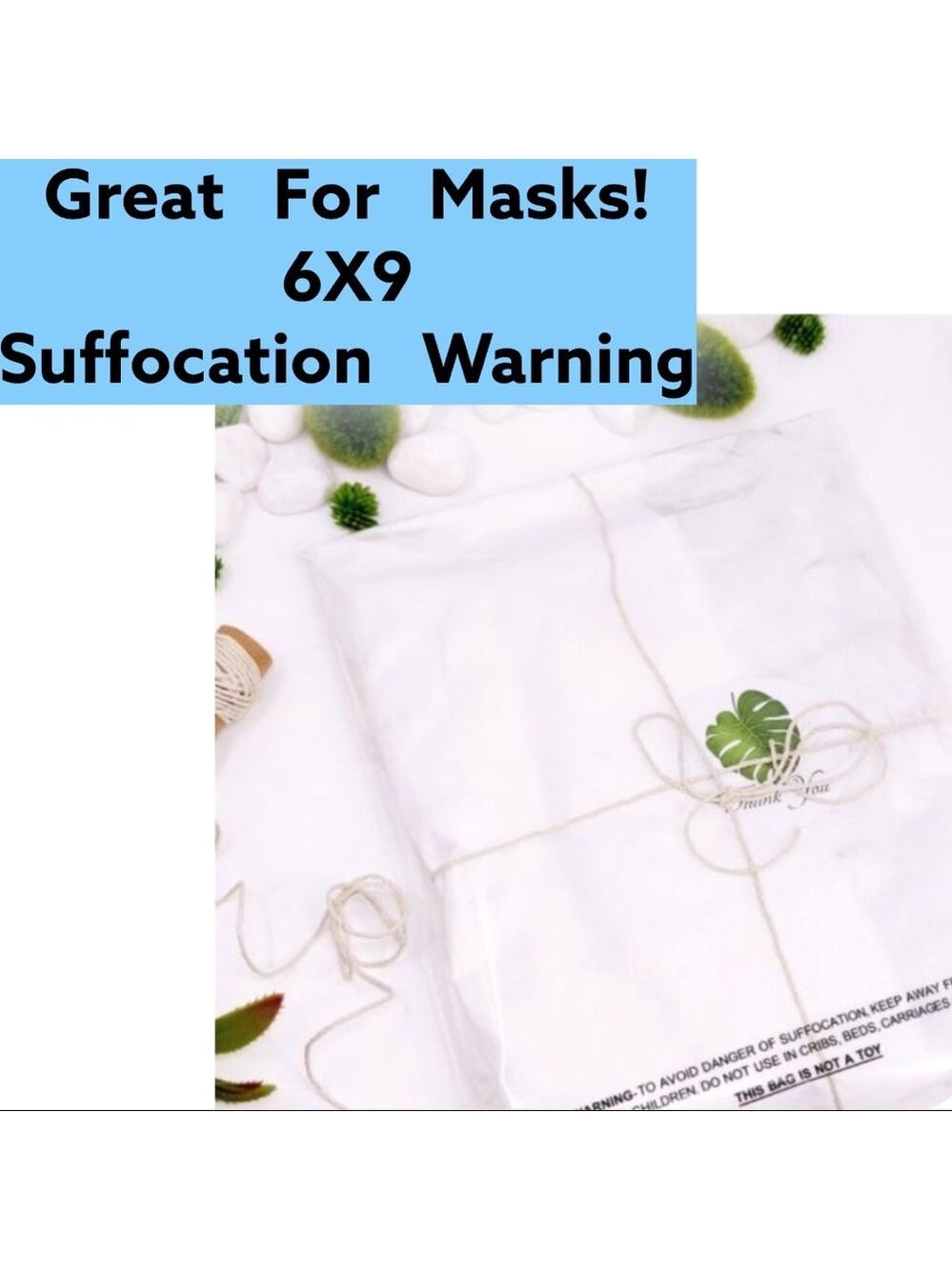 100 6X9 Clear Suffocation Warning Bags Home Office - Picture 2 of 2